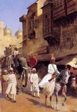  Persian Oil Painting - Indian Prince And Parade Ceremony Persian Egyptian Indian Edwin Lord Weeks